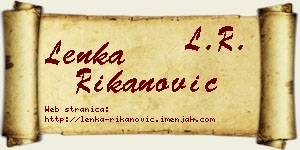 Lenka Rikanović vizit kartica